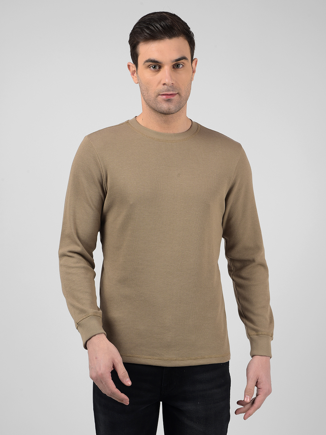 Numero Uno Men Solid Brown T-Shirt